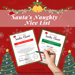Santa Naught And Nice List (2000 × 2000 px)