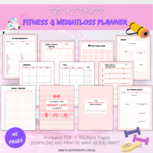 Fitness & Weight Loss Planner - PINK